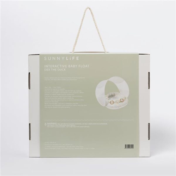 Sunnylife - Interactive Baby Float Duck Sage Stripe