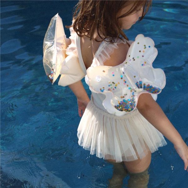 Sunnylife - Kids Inflatable Arm Bands Cotton Candy Glitter