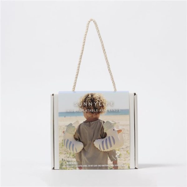 Sunnylife - Kids Inflatable Arm Bands Sid The Seagull Blue Stripe