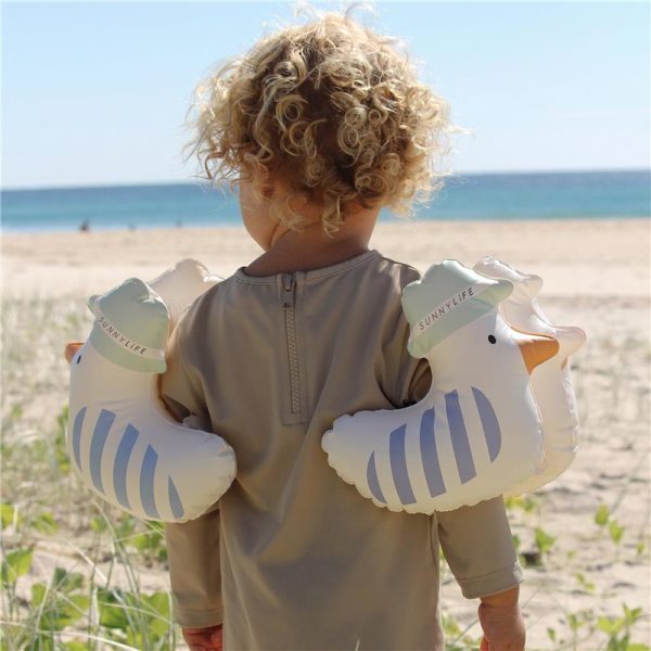 Sunnylife - Kids Inflatable Arm Bands Sid The Seagull Blue Stripe