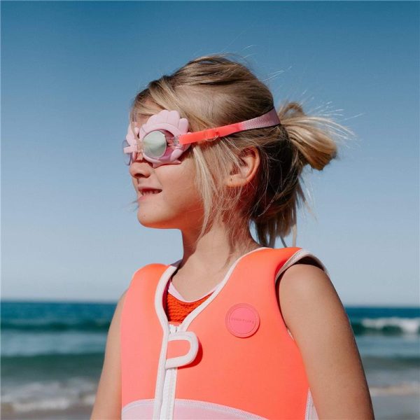 Sunnylife - Melody The Mermaid Mini Swim Goggles Neon Strawberry