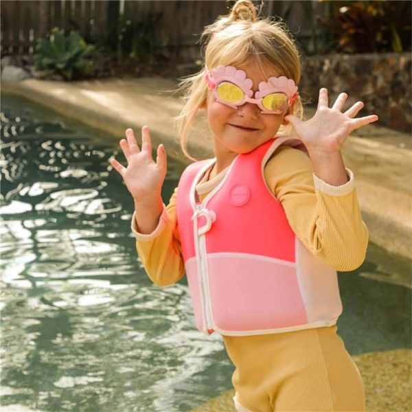 Sunnylife - Melody The Mermaid Mini Swim Goggles Neon Strawberry