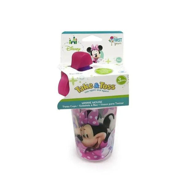 The First Years Disney Minnie Mouse Take & Toss Sippy, 10 oz, 3-Pack