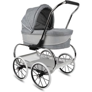 Valco Baby - Classic Bassinet Doll Stroller, Grey/White