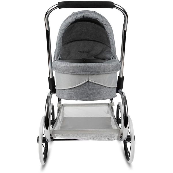 Valco Baby - Classic Bassinet Doll Stroller, Grey/White